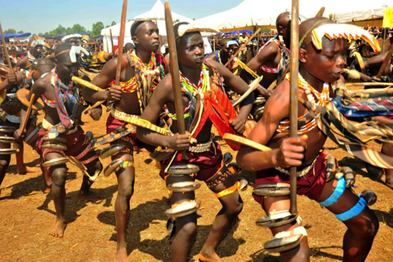 Karamojongs dancing at the cultural Event